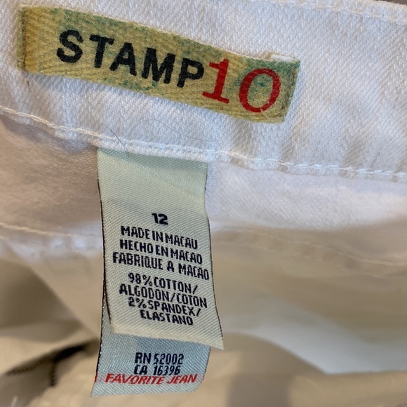 White stretch classic jeans Stamp 10 NWOT - Picture 4 of 9